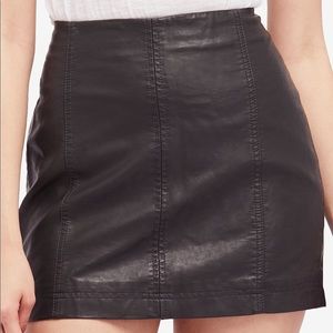Free People Modern Femme Faux-Leather Mini Skirt